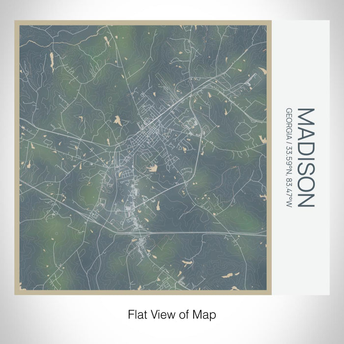 Rendered View of Madison Georgia Map on 17oz Stainless Steel Insulated Tumbler in Afternoon Map Style