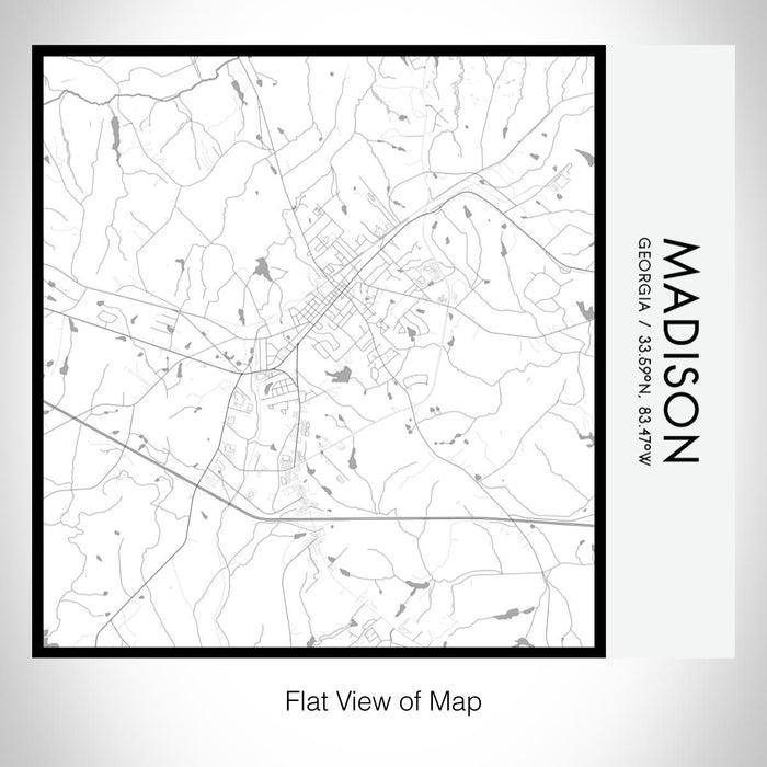 Rendered View of Madison Georgia Map on 17oz Stainless Steel Insulated Tumbler in Classic Map Style