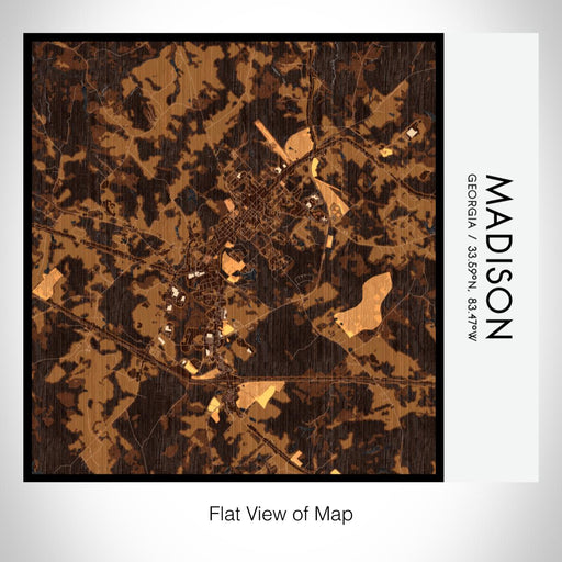 Rendered View of Madison Georgia Map on 17oz Stainless Steel Insulated Tumbler in Ember Map Style