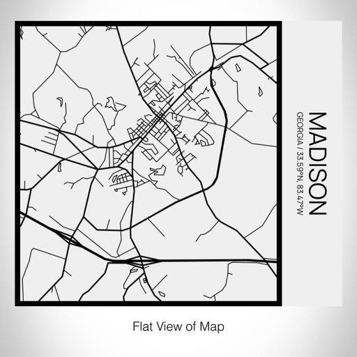 Rendered View of Madison Georgia Map on 17oz Stainless Steel Insulated Tumbler in Matte White with Tactile Lines