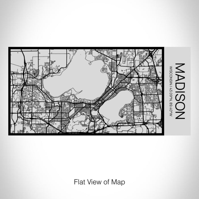 Rendered View of Madison Wisconsin Map on 17oz Stainless Steel Insulated Cola Bottle in Stainless