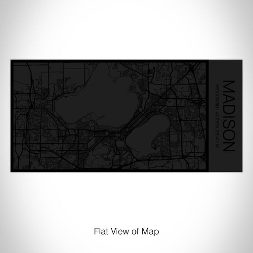Rendered View of Madison Wisconsin Map on 17oz Stainless Steel Insulated Cola Bottle in Stainless in Matte Black