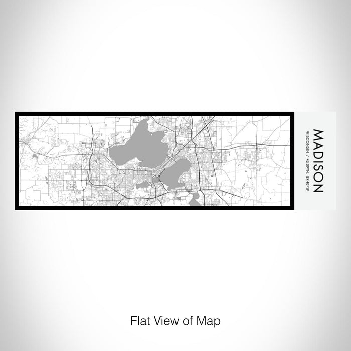 Rendered View of Madison Wisconsin Map on 10oz Stainless Steel Insulated Cup in Classic with Sliding Lid