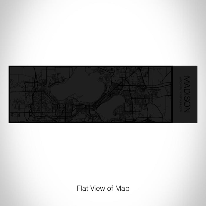 Rendered View of Madison Wisconsin Map on 10oz Stainless Steel Insulated Cup in Matte Black with Sliding Lid