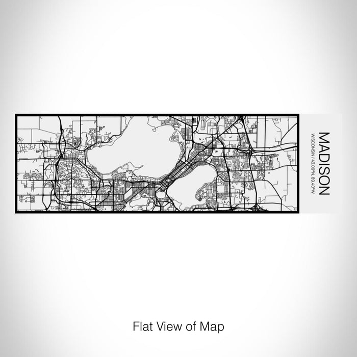 Rendered View of Madison Wisconsin Map on 10oz Stainless Steel Insulated Cup in Matte White with Sliding Lid