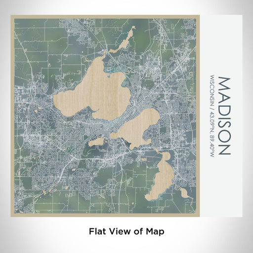 Rendered View of Madison Wisconsin Map on 17oz Stainless Steel Insulated Tumbler in Afternoon Map Style