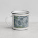 Left View Custom Madrid Spain Map Enamel Mug in Afternoon