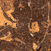 Madrid Spain Map Print in Ember Style Zoomed In Close Up Showing Details