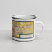 Right View Custom Madrid Spain Map Enamel Mug in Woodblock