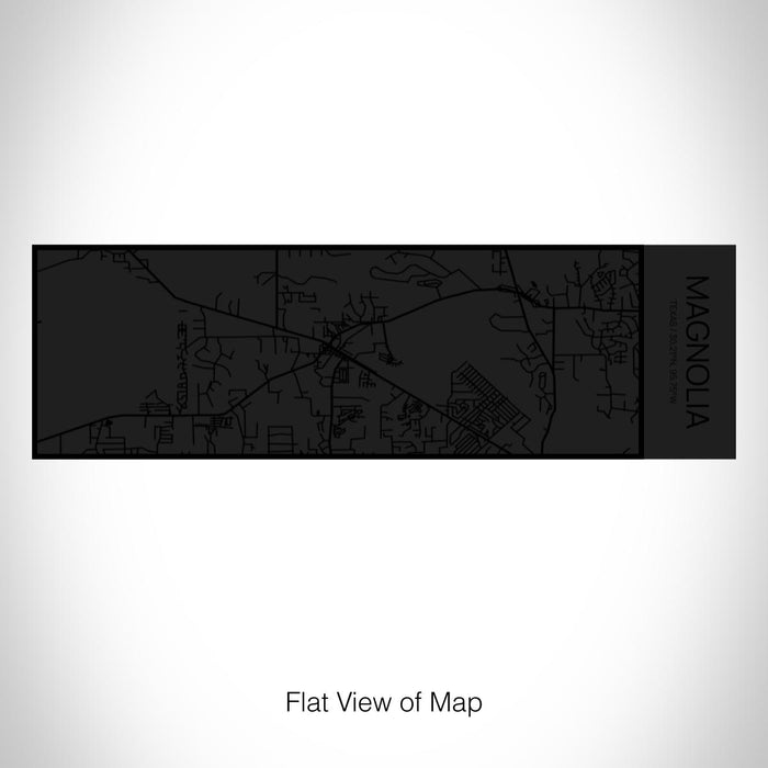 Rendered View of Magnolia Texas Map on 10oz Stainless Steel Insulated Cup in Matte Black with Sliding Lid