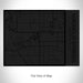 Rendered View of Magnolia Springs Alabama Map on 20oz Stainless Steel Insulated Bottle with Bamboo Top in Matte Black with printed Tactile Lines Map in Black