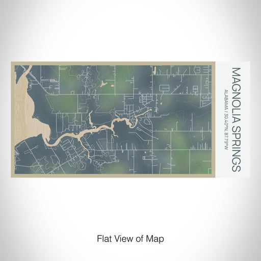 Rendered View of Magnolia Springs Alabama Map on 17oz Stainless Steel Insulated Bottle with printed afternoon style map