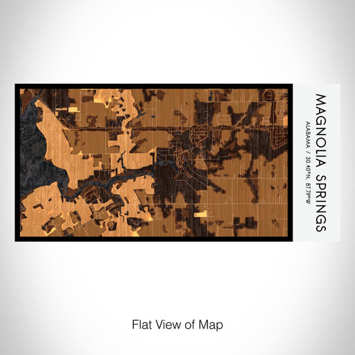 Rendered View of Magnolia Springs Alabama Map on 17oz Stainless Steel Insulated Bottle with printed ember style map