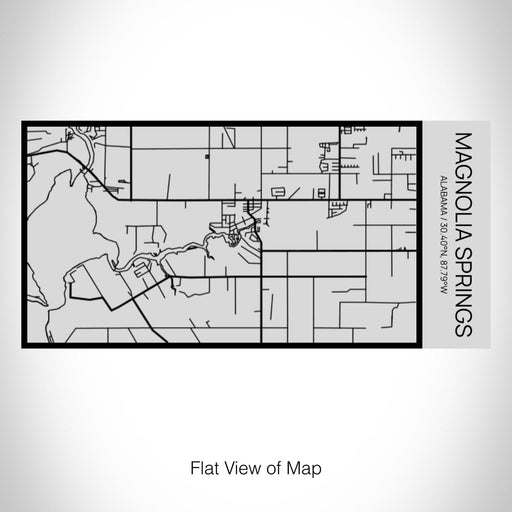Rendered View of Magnolia Springs Alabama Map on 17oz Stainless Steel Insulated Cola Bottle in Stainless