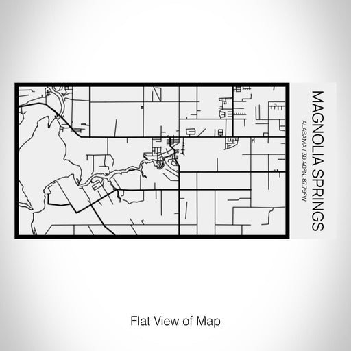 Rendered View of Magnolia Springs Alabama Map on 17oz Stainless Steel Insulated Cola Bottle in Stainless in Matte White