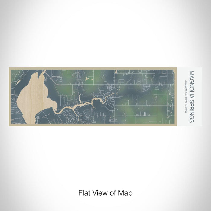 Rendered View of Magnolia Springs Alabama Map on 10oz Stainless Steel Insulated Cup in Afternoon with Sliding Lid