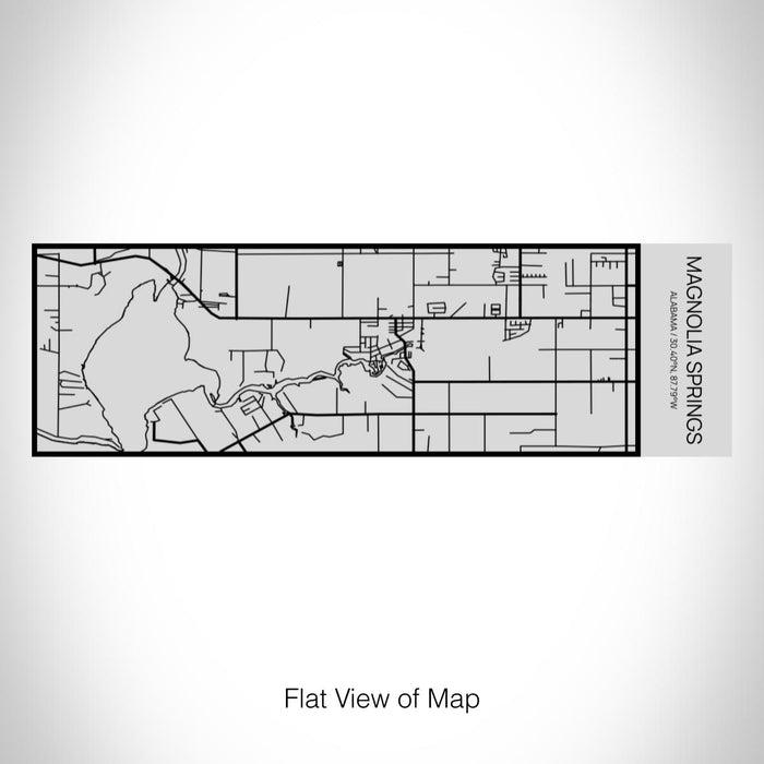 Rendered View of Magnolia Springs Alabama Map on 10oz Stainless Steel Insulated Cup with Sipping Lid