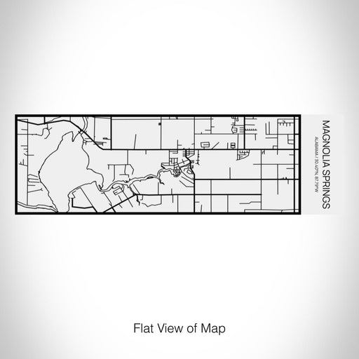 Rendered View of Magnolia Springs Alabama Map on 10oz Stainless Steel Insulated Cup in Matte White with Sliding Lid