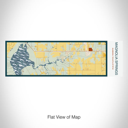 Rendered View of Magnolia Springs Alabama Map on 10oz Stainless Steel Insulated Cup in Woodblock with Sliding Lid