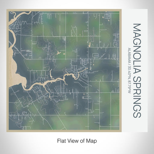 Rendered View of Magnolia Springs Alabama Map on 17oz Stainless Steel Insulated Tumbler in Afternoon Map Style