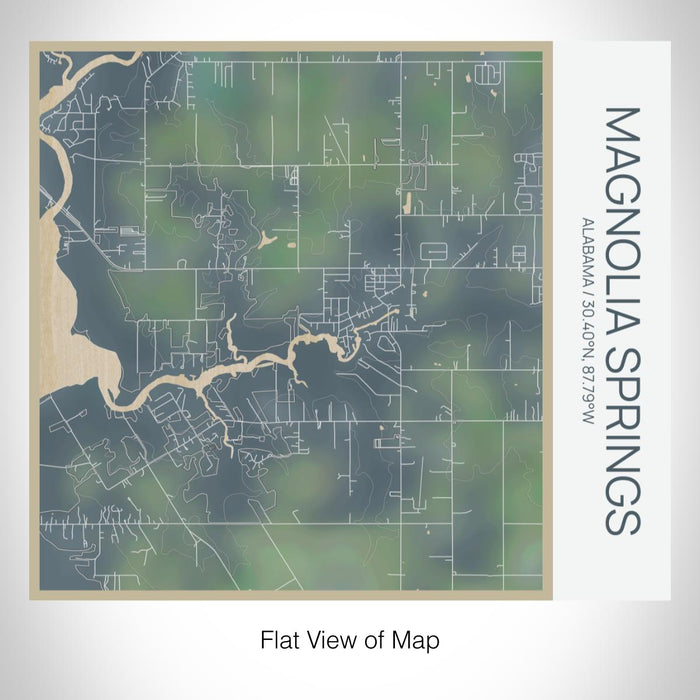 Rendered View of Magnolia Springs Alabama Map on 17oz Stainless Steel Insulated Tumbler in Afternoon Map Style