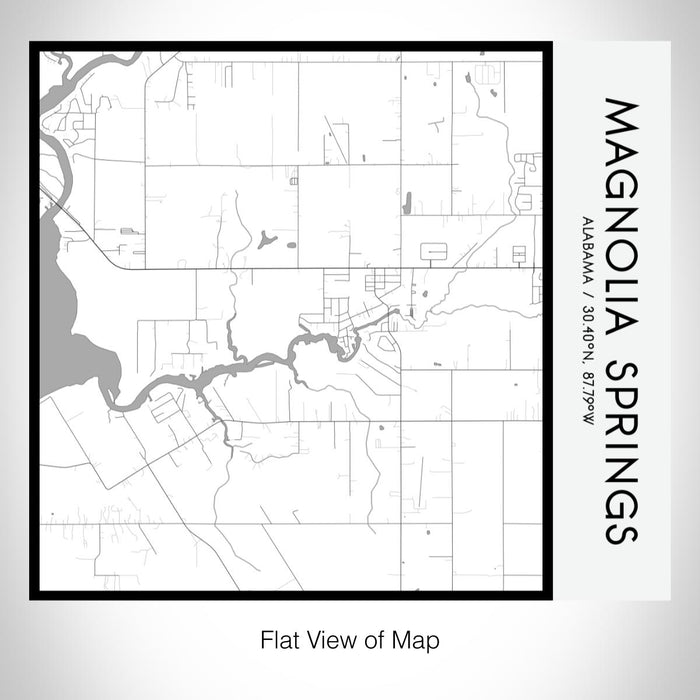 Rendered View of Magnolia Springs Alabama Map on 17oz Stainless Steel Insulated Tumbler in Classic Map Style