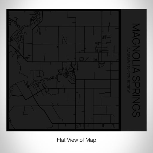 Rendered View of Magnolia Springs Alabama Map on 17oz Stainless Steel Insulated Tumbler in Matte Black with Tactile Lines