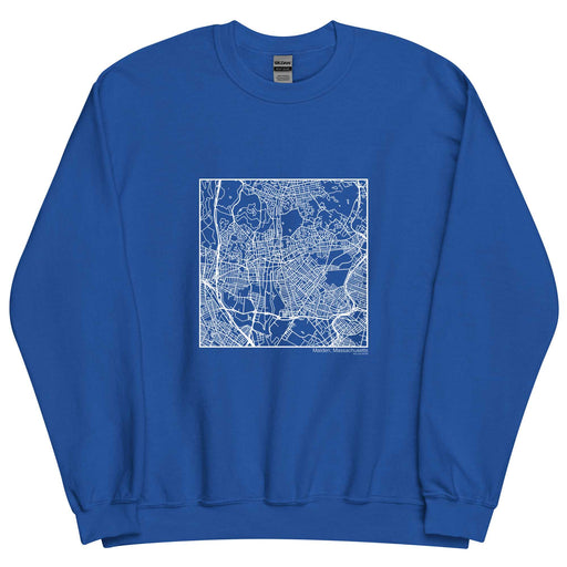 Malden Massachusetts  Map Unisex Crewneck Sweater with City inscription in Royal Blue