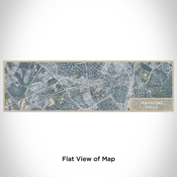 Flat View of Map Custom Manassas Virginia Map Enamel Mug in Afternoon