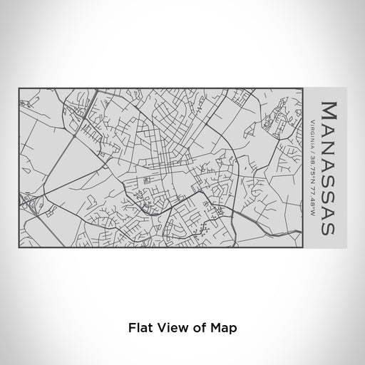 Rendered View of Manassas Virginia Map Engraving on 17oz Stainless Steel Insulated Cola Bottle