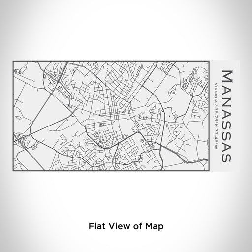 Rendered View of Manassas Virginia Map Engraving on 17oz Stainless Steel Insulated Cola Bottle in White