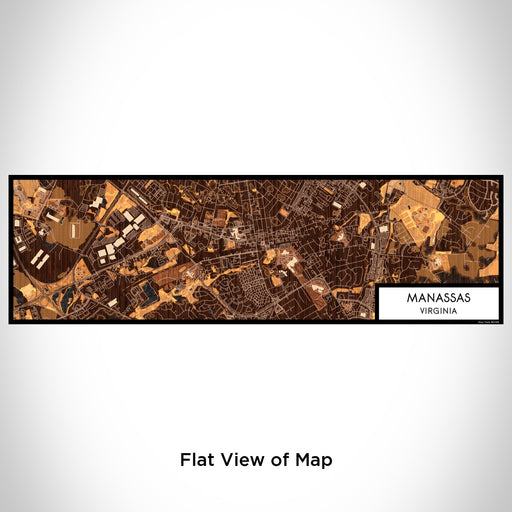 Flat View of Map Custom Manassas Virginia Map Enamel Mug in Ember