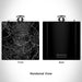 Rendered View of Manassas Virginia Map Engraving on 6oz Stainless Steel Flask in Black