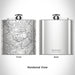 Rendered View of Manassas Virginia Map Engraving on 6oz Stainless Steel Flask