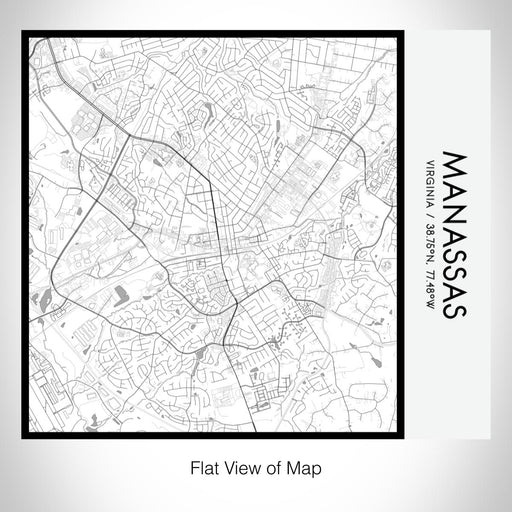 Rendered View of Manassas Virginia Map on 17oz Stainless Steel Insulated Tumbler in Classic Map Style