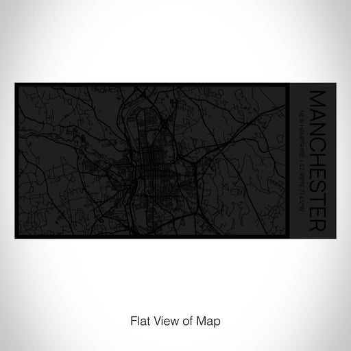 Rendered View of Manchester New Hampshire Map on 17oz Stainless Steel Insulated Cola Bottle in Stainless in Matte Black