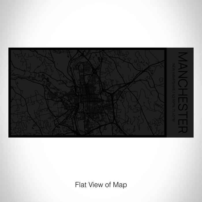 Rendered View of Manchester New Hampshire Map on 17oz Stainless Steel Insulated Cola Bottle in Stainless in Matte Black