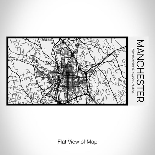 Rendered View of Manchester New Hampshire Map on 17oz Stainless Steel Insulated Cola Bottle in Stainless in Matte White