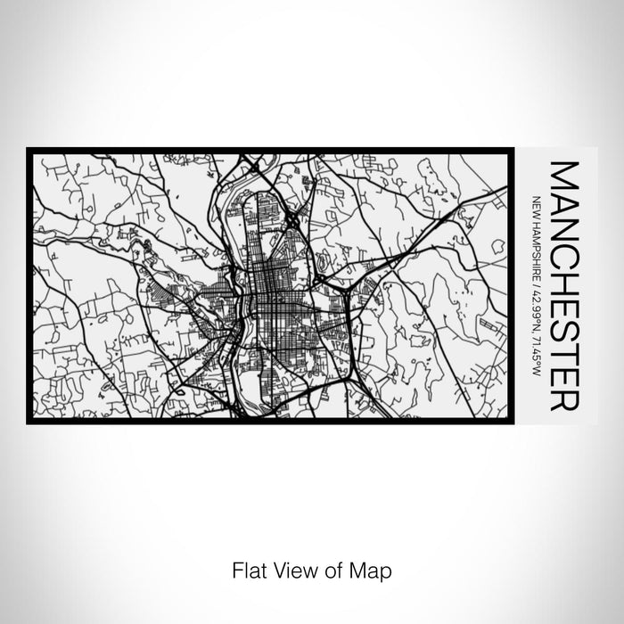 Rendered View of Manchester New Hampshire Map on 17oz Stainless Steel Insulated Cola Bottle in Stainless in Matte White