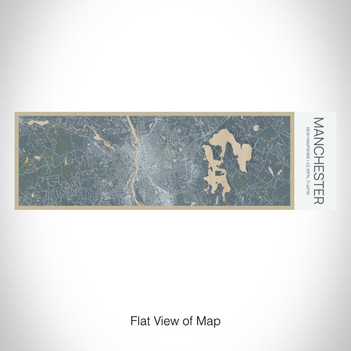 Rendered View of Manchester New Hampshire Map on 10oz Stainless Steel Insulated Cup in Afternoon with Sliding Lid