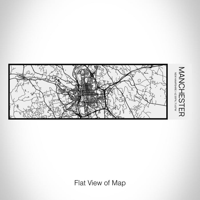 Rendered View of Manchester New Hampshire Map on 10oz Stainless Steel Insulated Cup in Matte White with Sliding Lid