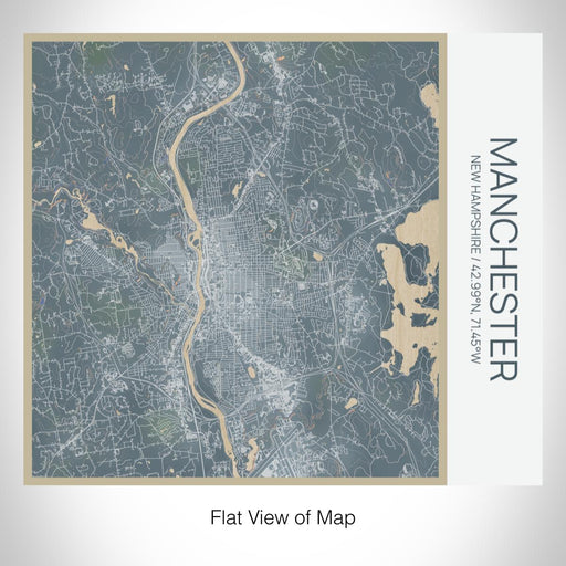 Rendered View of Manchester New Hampshire Map on 17oz Stainless Steel Insulated Tumbler in Afternoon Map Style