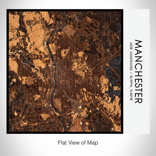 Rendered View of Manchester New Hampshire Map on 17oz Stainless Steel Insulated Tumbler in Ember Map Style