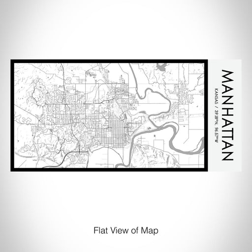 Rendered View of Manhattan Kansas Map on 17oz Stainless Steel Insulated Bottle with printed classic style map