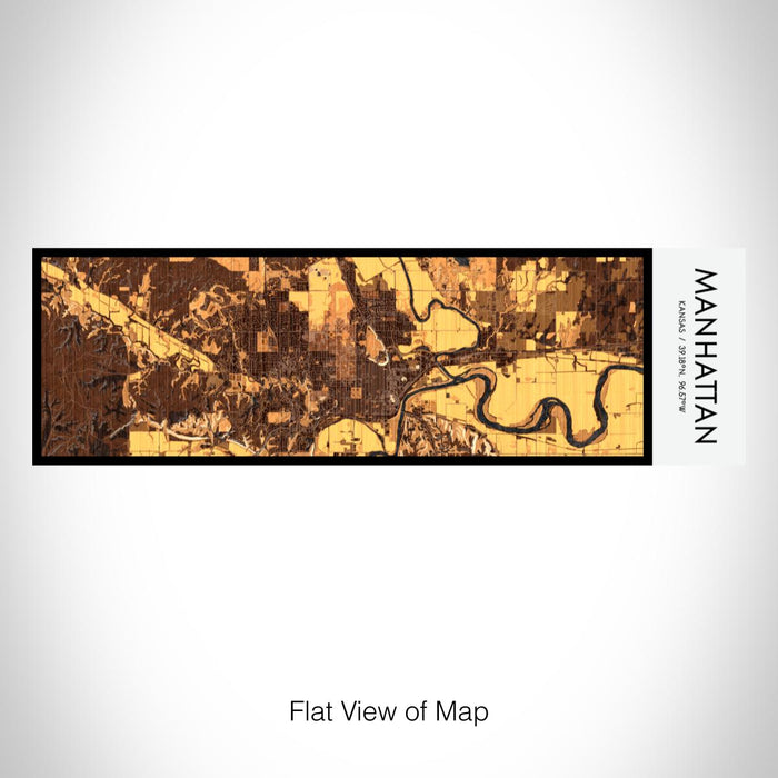 Rendered View of Manhattan Kansas Map on 10oz Stainless Steel Insulated Cup in Ember with Sliding Lid