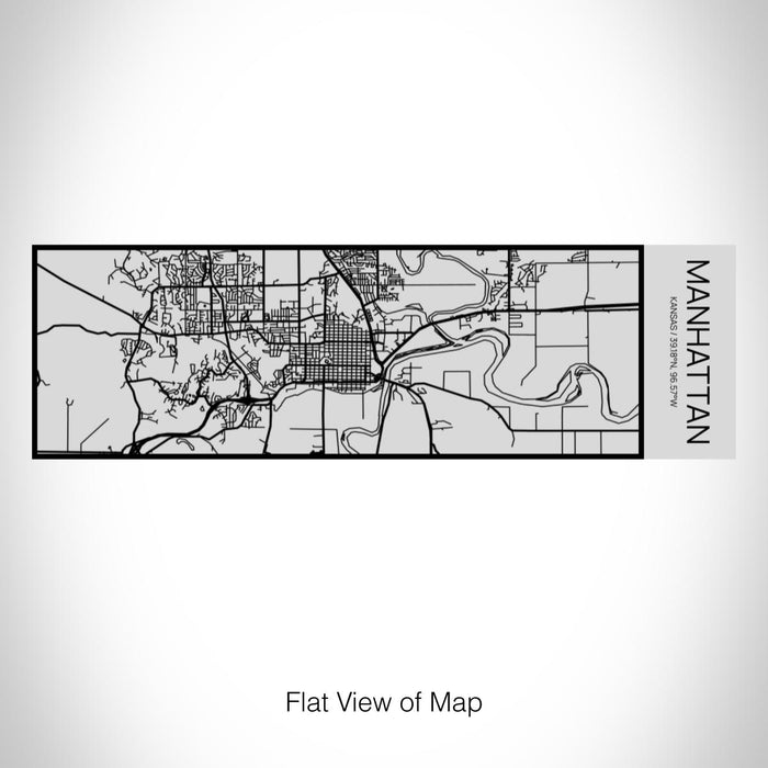Rendered View of Manhattan Kansas Map on 10oz Stainless Steel Insulated Cup with Sipping Lid