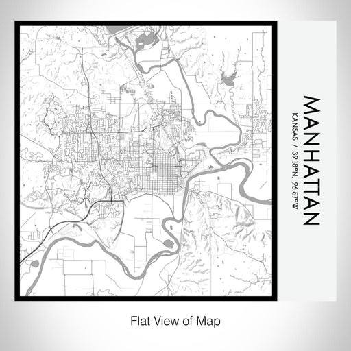 Rendered View of Manhattan Kansas Map on 17oz Stainless Steel Insulated Tumbler in Classic Map Style