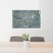 24x36 Mankato Minnesota Map Print Lanscape Orientation in Afternoon Style Behind 2 Chairs Table and Potted Plant