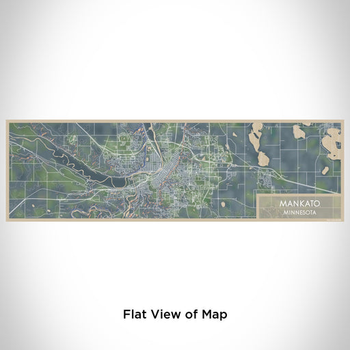Flat View of Map Custom Mankato Minnesota Map Enamel Mug in Afternoon