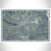 Mankato Minnesota Map Print Landscape Orientation in Afternoon Style With Shaded Background